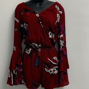 Burgundy Romper